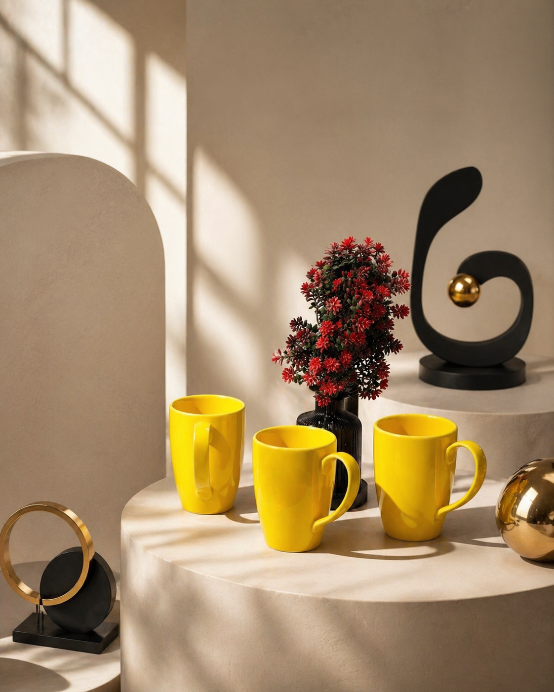 Yellow Porcelain Coffee & Tea Cup (RAK)