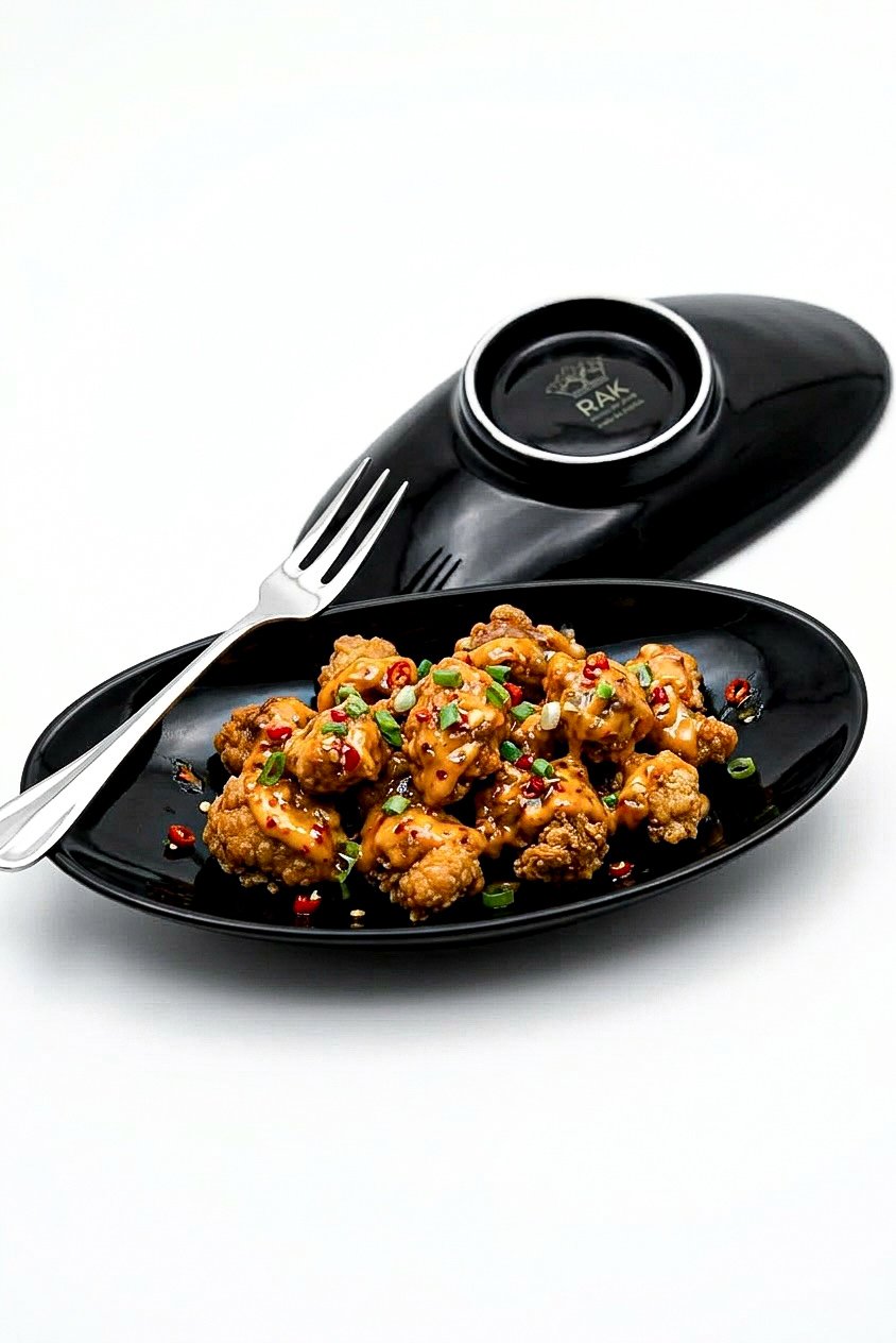 Black Oval Porcelain Bowl (RAK)
