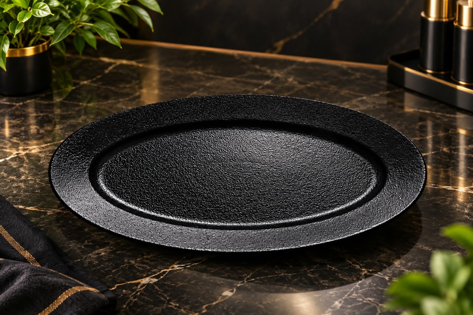 Black Oval Porcelain Dish (RAK)