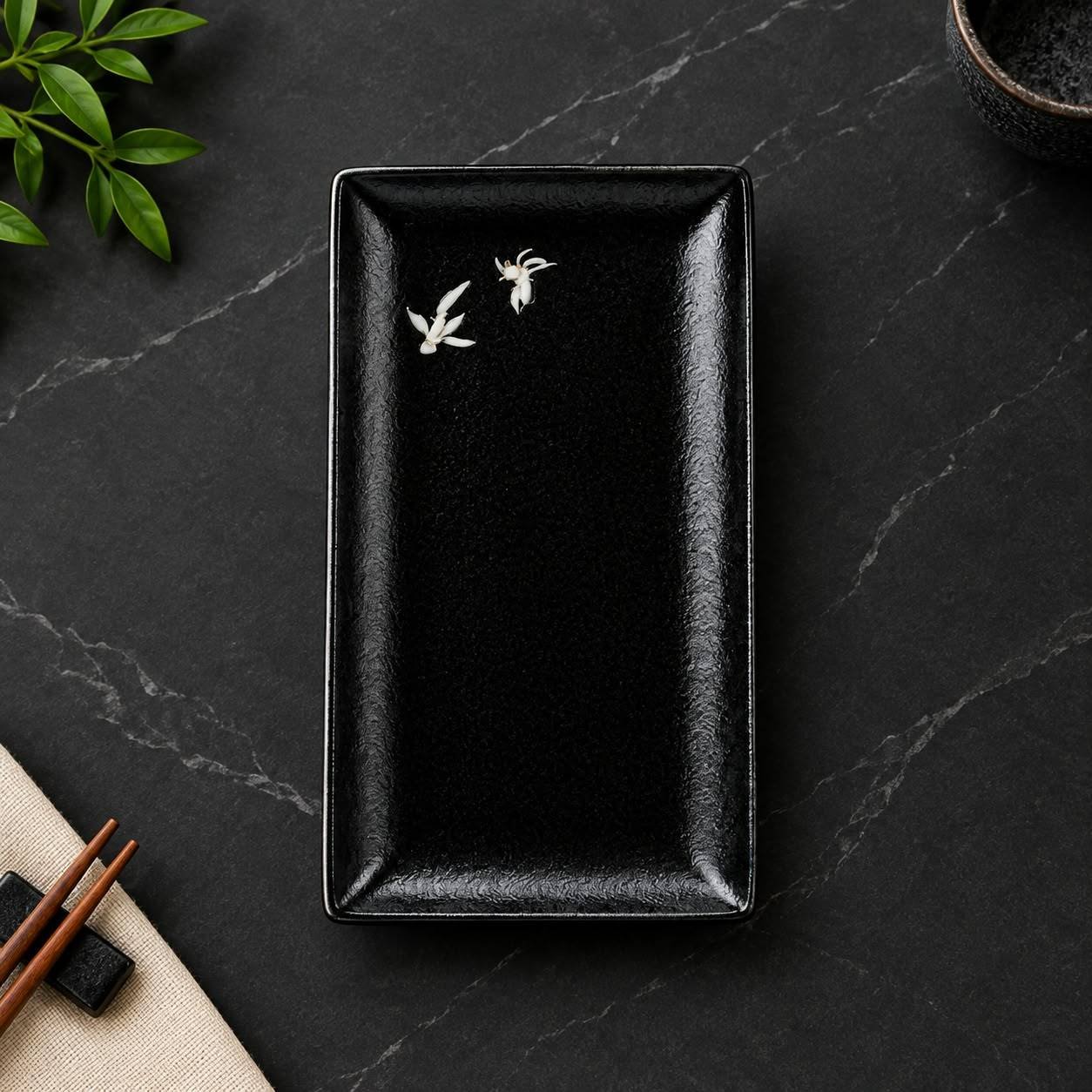 Black Porcelain BBQ Platter (RAK)