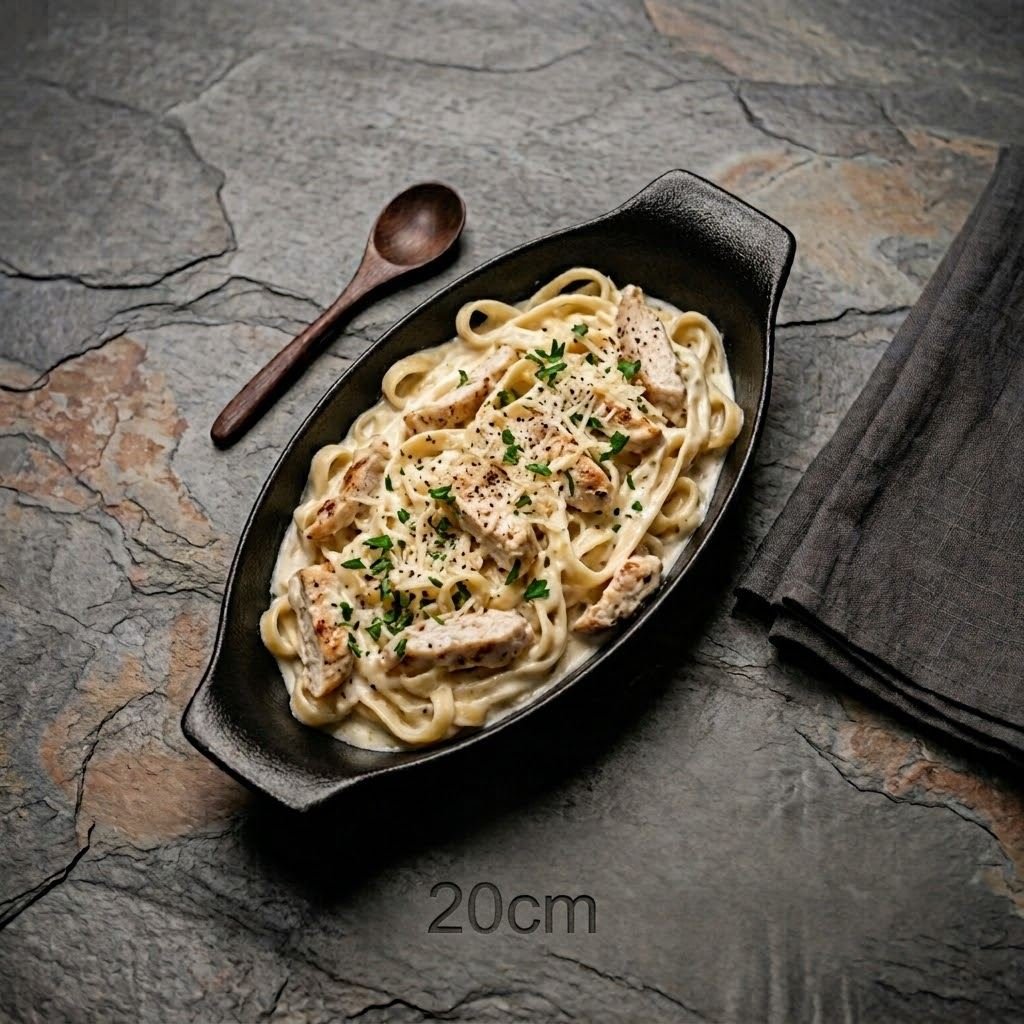 Black Porcelain Pasta Plate 20cm (RAK)