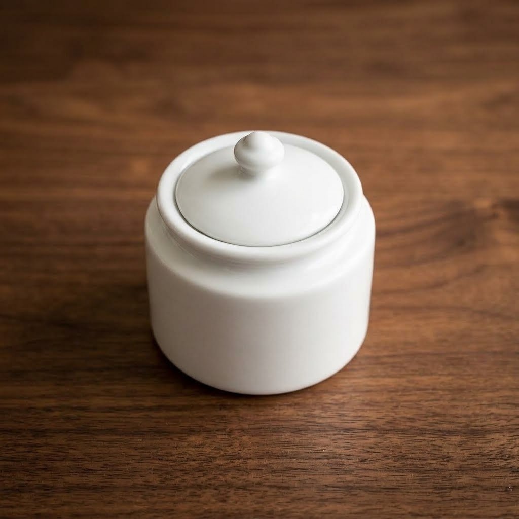 Porcelain Sugar Bowl & LID (RAK)