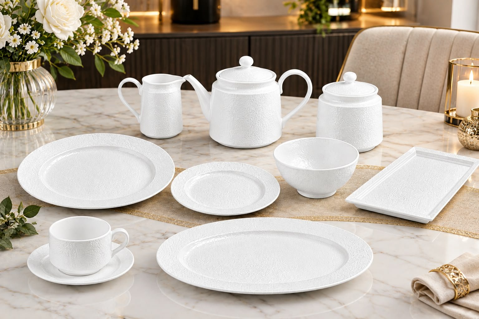 White Porcelain Dinner Set (RAK)
