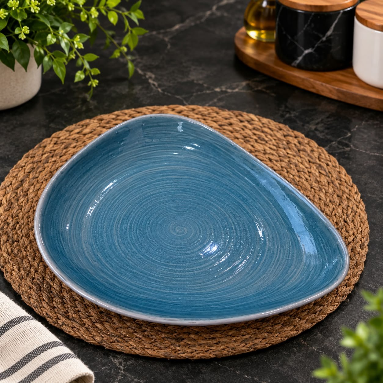 Porcelain Organic Deep Plate 24cm (RAK)