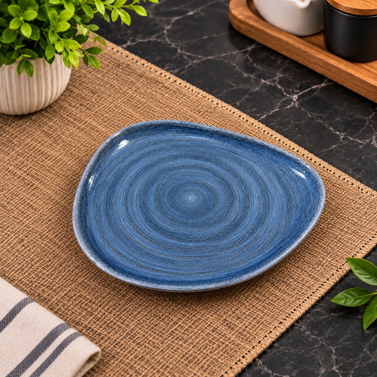 Porcelain Organic Flat Plate 24cm (RAK)